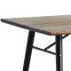 Table bois rectangulaire 205 cm ALLEY Woud, plateau chêne fumé huilé, pieds chêne laqué noir