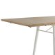 Détail rallonge chêne naturel de la table design rectangulaire longueur 205 cm  ALLEY Woud