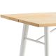 Table design rectangulaire 205 cm ALLEY Woud, plateau chêne naturel, pieds chêne laqué blanc