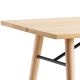 Table design rectangulaire 205 cm ALLEY Woud, plateau chêne naturel, pieds chêne naturel