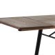 Table design rectangulaire 240 cm à rallonges ALLEY Woud, plateau chêne fumé, pieds chêne laqué noir