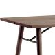 Table design rectangulaire 240 cm ALLEY Woud, plateau chêne fumé huilé, pieds chêne fumé huilé