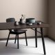 Table bois rectangulaire ALLEY Woud, plateau et pieds en chêne fumé huilé
