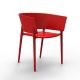 Fauteuil d'extérieur rouge AFRICA Vondom