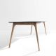 Table design 208 x 95 pieds chêne massif & plateau linoléum GATE Houe