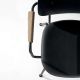 Vue dessus du fauteuil design en cuir noir GRAPP Houe