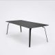 Table rectangulaire 242 x 95 cm FLOAT Houe en métal noir & linoléum noir