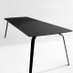Grande table design métal & linoléum noir FLOAT Houe