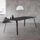 Table design noire en métal & linoléum FLOAT Houe