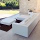 Salon extérieur modulable VELA Vondom, modèle laqué blanc sur demande