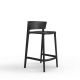 Chaise de bar noire AFRICA Vondom, hauteur d'assise 65 cm