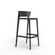 Chaise de bar noire AFRICA Vondom, hauteur d'assise 75 cm