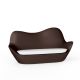 Canapé extérieur 2 places bronze SABINAS Vondom, coussin d'assise blanc