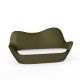 Canapé extérieur 2 places kaki SABINAS Vondom, coussin d'assise blanc