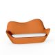 Canapé extérieur 2 places orange SABINAS Vondom, coussin d'assise blanc