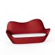 Canapé extérieur 2 places rouge SABINAS Vondom, coussin d'assise blanc