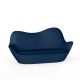 Canapé extérieur 2 places bleu marine SABINAS Vondom, coussin d'assise coordonné