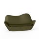 Canapé extérieur 2 places kaki SABINAS Vondom, coussin d'assise coordonné