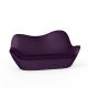 Canapé extérieur 2 places violet SABINAS Vondom, coussin d'assise coordonné