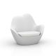 Fauteuil de jardin blanc SABINAS Vondom, coussin d'assise blanc