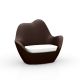 Fauteuil de jardin bronze SABINAS Vondom, coussin d'assise blanc