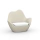 Fauteuil de jardin écru SABINAS Vondom, coussin d'assise blanc