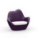 Fauteuil de jardin violet SABINAS Vondom, coussin d'assise blanc