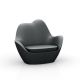 Fauteuil de jardin anthracite SABINAS Vondom, coussin d'assise coordonné