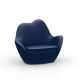 Fauteuil de jardin bleu marine SABINAS Vondom, coussin d'assise coordonné