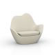 Fauteuil de jardin écru SABINAS Vondom, coussin d'assise coordonné