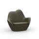 Fauteuil de jardin kaki SABINAS Vondom, coussin d'assise coordonné