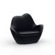 Fauteuil de jardin noir SABINAS Vondom, coussin d'assise coordonné