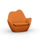 Fauteuil de jardin orange SABINAS Vondom, coussin d'assise coordonné