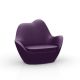 Fauteuil de jardin violet SABINAS Vondom, coussin d'assise coordonné