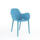 Chaise d'extérieur bleue SABINAS à accoudoirs Vondom