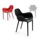 Chaises d'extérieur à accoudoirs SABINAS Vondom, rouge, noire et blanche