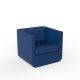 Fauteuil de jardin bleu marine ULM Vondom, coussins coordonnés