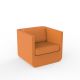 Fauteuil de jardin orange ULM Vondom, coussins coordonnés