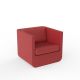 Fauteuil de jardin rouge ULM Vondom, coussins coordonnés