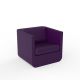 Fauteuil de jardin violet ULM Vondom, coussins coordonnés