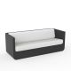 Canapé design 3 places anthracite ULM Vondom, coussins blancs