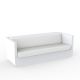 Canapé design 3 places blanc ULM Vondom, coussins blancs