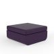 Pouf carré violet ULM Vondom, coussin d'assise rembourré coordonné