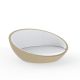 Daybed rond beige ULM Vondom, coussins blancs