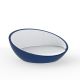 Daybed rond bleu marine ULM Vondom, coussins blancs