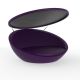 Daybed rond pivotant violet avec pare-soleil ULM Vondom, matelas et coussins coordonnés