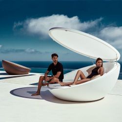 Daybed rond pivotant avec pare-soleil ULM Vondom