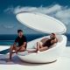 Daybed rond pivotant blanc avec pare-soleil ULM Vondom