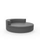 Daybed anthracite ULM Vondom Ø 180 cm pivotant avec dossier fixe, coussins coordonnés