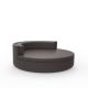 Daybed bronze ULM Vondom Ø 180 cm pivotant avec dossier fixe, coussins coordonnés